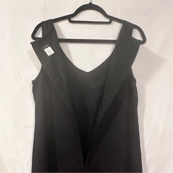 J Crew Womens Size 8 Black Linen Sleeveless Maxi Dress Evening Classy - Picture 5 of 7